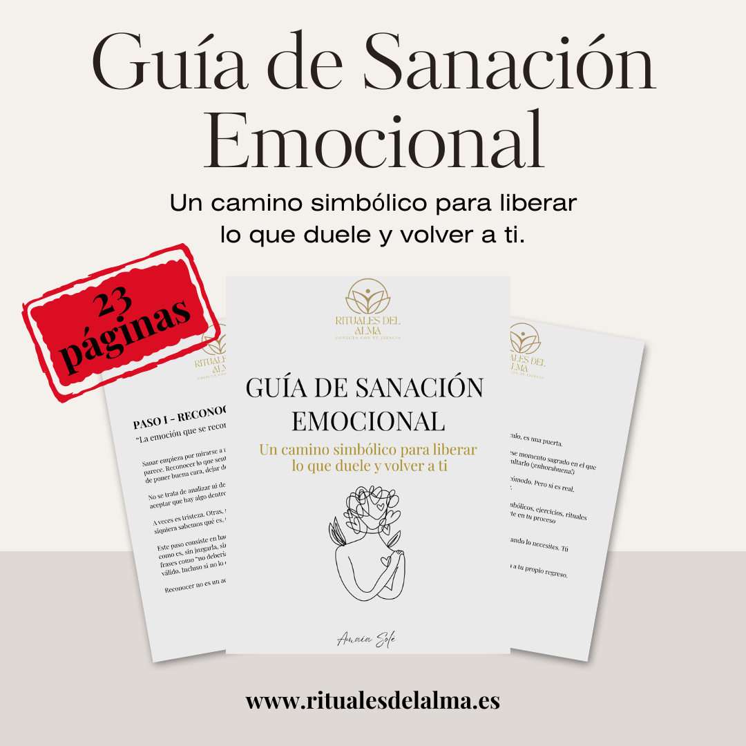 Portada de la Guía de Sanación Emocional, un recurso en PDF para liberar bloqueos y sanar desde dentro
